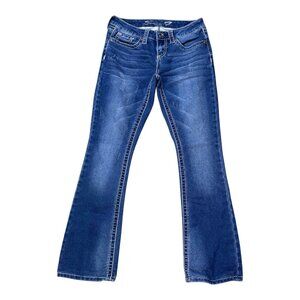 Seven7 Slim Boot Medium Wash Denim Jeans Womens Stretch Soft Rocker Size 4